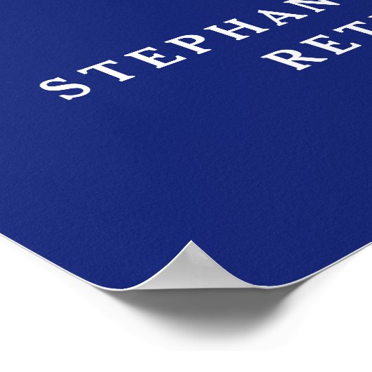 ネイビーブルー応援65年の定年へようこそ ポスター (角)