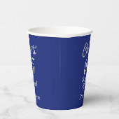 ネイビーブルー応援65年65誕生日 紙コップ (右)