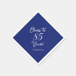 ネイビーブルー応援85年85誕生日 スタンダードカクテルナプキン