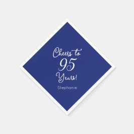 ネイビーブルー応援95年95誕生日 スタンダードカクテルナプキン