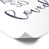 ネイビーブルー愛される ポスター (角)