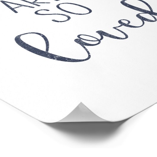 ネイビーブルー愛される ポスター (角)