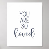 ネイビーブルー愛される ポスター (正面)