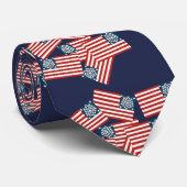 ネイビーブルー愛国 ネクタイ (ロール)