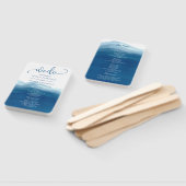 ネイビーブルー我々水の色を行グラデーションう結婚 ハンドファン (組立なし)