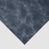 ネイビーブルー抽象芸術ウォーターカラーステインエレガントシック 薄葉紙 (詳細)