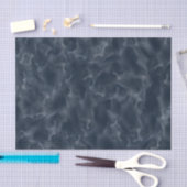 ネイビーブルー抽象芸術ウォーターカラーステインエレガントシック 薄葉紙 (クラフト)