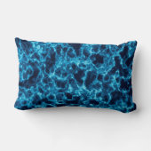 ネイビーブルー抽象芸術パターン ランバークッション (裏面)