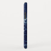 ネイビーブルー抽象芸術パターン Case-Mate iPhoneケース (裏面/右)