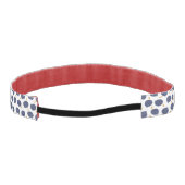 ネイビーブルー抽象芸術飛んでいる爆弾果実パターン アスレチックヘッドバンド (裏面)