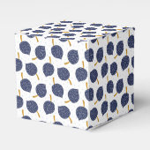 ネイビーブルー抽象芸術飛んでいる爆弾果実パターン フェイバーボックス (正面サイド)