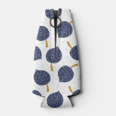 ネイビーブルー抽象芸術飛んでいる爆弾果実パターン ボトルクーラー (裏面)