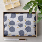 ネイビーブルー抽象芸術飛んでいる爆弾果実パターン 薄葉紙 (ギフト)