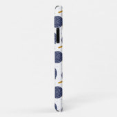 ネイビーブルー抽象芸術飛んでいる爆弾果実パターン Case-Mate iPhoneケース (裏面/右)