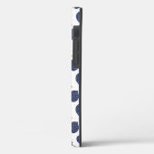 ネイビーブルー抽象芸術飛んでいる爆弾果実パターン Case-Mate iPhoneケース (裏面 / 左)