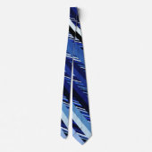 ネイビーブルー斜ストライプ斜ネックタイ ネクタイ (裏面)