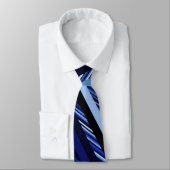 ネイビーブルー斜ストライプ斜 ネクタイ (タイ)