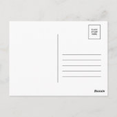 ネイビーブルー日本のホワイトウェーブパターン ポストカード (裏面)