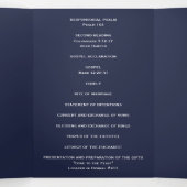 ネイビーブルー春フローラ牡丹結婚式 プログラム (内部中)