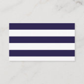 ネイビーブルー書道結婚のオンラインRSVP 名刺 (裏面)