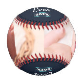 ネイビーブルー最高のパパエバーターコイズタイポグラフィはっきりした 野球ボール (正面)