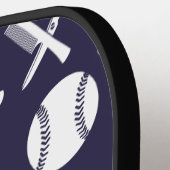 ネイビーブルー最高のパパエバー ピックルボールラケット (左詳細)