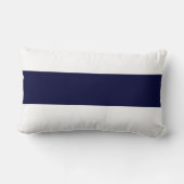 ネイビーブルー枕のミニホワイトドルフィン ランバークッション (裏面)