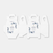 ネイビーブルー植物学モダン洗礼 フェイバーボックス (折り畳みなし)