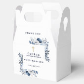 ネイビーブルー植物確モダン認 フェイバーボックス (オープン)