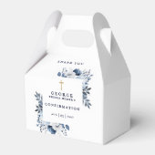 ネイビーブルー植物確モダン認 フェイバーボックス (正面サイド)