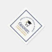 ネイビーブルー歯科学校カスタム卒業党 スタンダードカクテルナプキン (角)