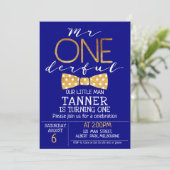 ネイビーブルー氏ワンダーフル誕生日招待状 招待状 (スタンド正面)