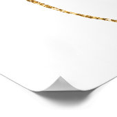 ネイビーブルー気球ベビーシャワー少年のサイン ポスター (角)