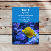 ネイビーブルー水中魚航海の結婚ズ