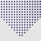 ネイビーブルー水玉模様オンホワイトティッシュペーパー 薄葉紙 (詳細)