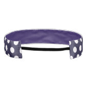 ネイビーブルー水玉模様 アスレチックヘッドバンド (裏面)