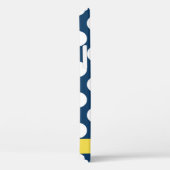 ネイビーブルー水玉模様、水玉模様パターン、お名前 Case-Mate iPhoneケース (裏面 / 右)