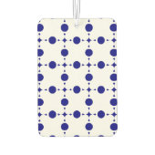 ネイビーブルー水玉模様、水玉模様パターン、ドット カーエアーフレッシュナー (裏面)