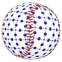 ネイビーブルー水玉模様、水玉模様パターン、ドット ソフトボール