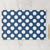 ネイビーブルー水玉模様、水玉模様パターン、ドット ペーパーパッド (インサイチュ)