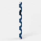 ネイビーブルー水玉模様、水玉模様パターン、ドット Case-Mate iPhoneケース (裏面/右)