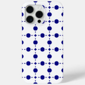 ネイビーブルー水玉模様、水玉模様パターン、ドット Case-Mate iPhoneケース (裏面)
