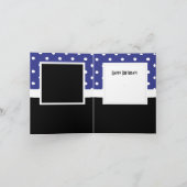 ネイビーブルー水玉模様sweet sixteen カード (内部)