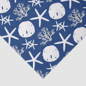 ネイビーブルー沿岸クリスマスサンドドルスターフィッシュ 薄葉紙 (詳細)