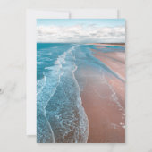 ネイビーブルー沿岸ビーチ結婚式招待状 招待状 (裏面)