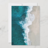 ネイビーブルー波沿岸結婚式招待状 招待状 (裏面)