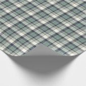 ネイビーブルー海岸用格子模様 ラッピングペーパー (角)