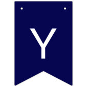 ネイビーブルー無地のカラーカスタマイズIt バンティングフラッグ (第2の旗)