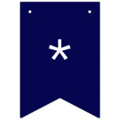 ネイビーブルー無地のカラーカスタマイズIt バンティングフラッグ (第1の旗)