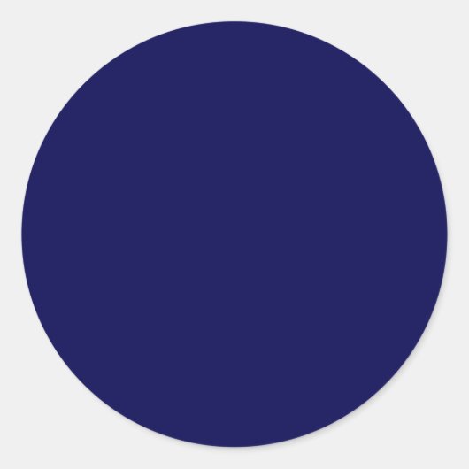 ネイビーブルー無地のカラーカスタマイズIt ラウンドシール (正面)